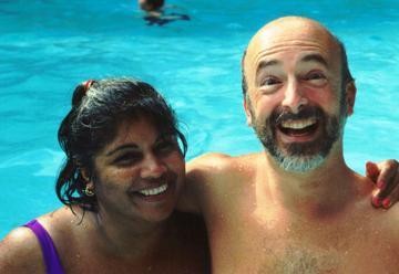 Betty and John in pool
